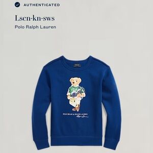 Polo bear by Ralph Lauren, long sleeve fleece sweatshirt/sweater. Soft material